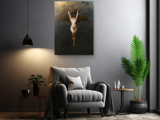 Bat Woman Canvas Print - Classic Art Canvas by Albert Joseph Pénot | Museum Quality