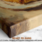 The image is a close-up of a wooden frame with a painting on it, and it is described as a ready-to-hang artwork.