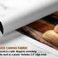 The image is a rolled canvas fabric, which is a type of canvas material used for creating posters or wall art. It is described as a tube-delivered fabric, which means it is delivered in a tube and requires stretching before use. The fabric can be used as a poster and includes a 2.5" edge area.