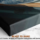 The image is a close-up of a black canvas with a wooden frame, and it appears to be a painting or artwork. The text below the image indicates that it is a ready-to-hang piece, with a depth of 1.5 inches and a wooden frame.