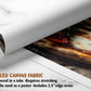 The image is a rolled canvas fabric, which is a type of canvas material used for creating posters or wall art. It is described as a tube-delivered fabric, which means it is delivered in a tube and requires stretching before use. The fabric can be used as a poster and includes a 2.5" edge area.
