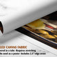 The image is a rolled canvas fabric, which is a type of canvas material used for painting or printing. It is described as a tube-delivered canvas fabric, which means it is delivered in a tube and requires stretching before use. It can be used as a poster with a 2.5" edge area.