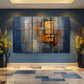 a painting on a wall in a room