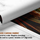 The image is a rolled canvas fabric, which is a type of canvas material used for painting or printing. It is described as a tube-delivered fabric, which means it is delivered in a tube and requires stretching before use. The fabric can be used as a poster, with a 2.5" edge area.