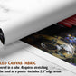 The image is a rolled canvas fabric, which is a type of canvas material used for painting or printing. It is described as a tube-delivered fabric, which means it is delivered in a tube and requires stretching before use. It can be used as a poster with a 2.5" edge area.
