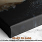 The image is a close-up of a black canvas with a textured surface, possibly a painting or artwork. The text "READY TO HANG" is visible, indicating that the canvas is ready to be hung on a wall.