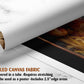 The image is a rolled canvas fabric, which is a type of canvas material used for painting or printing. It is described as a tube-delivered fabric, which means it is delivered in a tube and requires stretching before use. The fabric can be used as a poster and includes a 2.5" edge area.