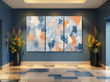 a painting on a wall in a room