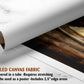 The image is a rolled canvas fabric, which is a type of canvas material used for creating posters or wall art. It is described as a tube-delivered fabric, which means it is delivered in a tube and requires stretching before use. The fabric can be used as a poster and includes a 2.5" edge area.