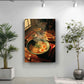 a cozy dining scene with a bowl of steaming ramen noodles, a plate of toast, and a bowl of soup, all set on a wooden table. The room is decorated with potted plants and a large window, creating a warm and inviting atmosphere.