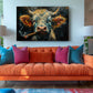Highland Cow Canvas Print – Handmade Rustic Farm Animal Art on Fade Resistant Canvas