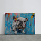 Bulldog Canvas Print - Motivational Dog Wall Art | Graffiti Art Print Ready to Hang