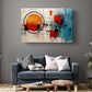 Abstract Canvas Print - Large Orange Blue Art | Modern Wall Art, Ready To Hang