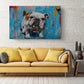 Bulldog Canvas Print - Motivational Dog Wall Art | Graffiti Art Print Ready to Hang
