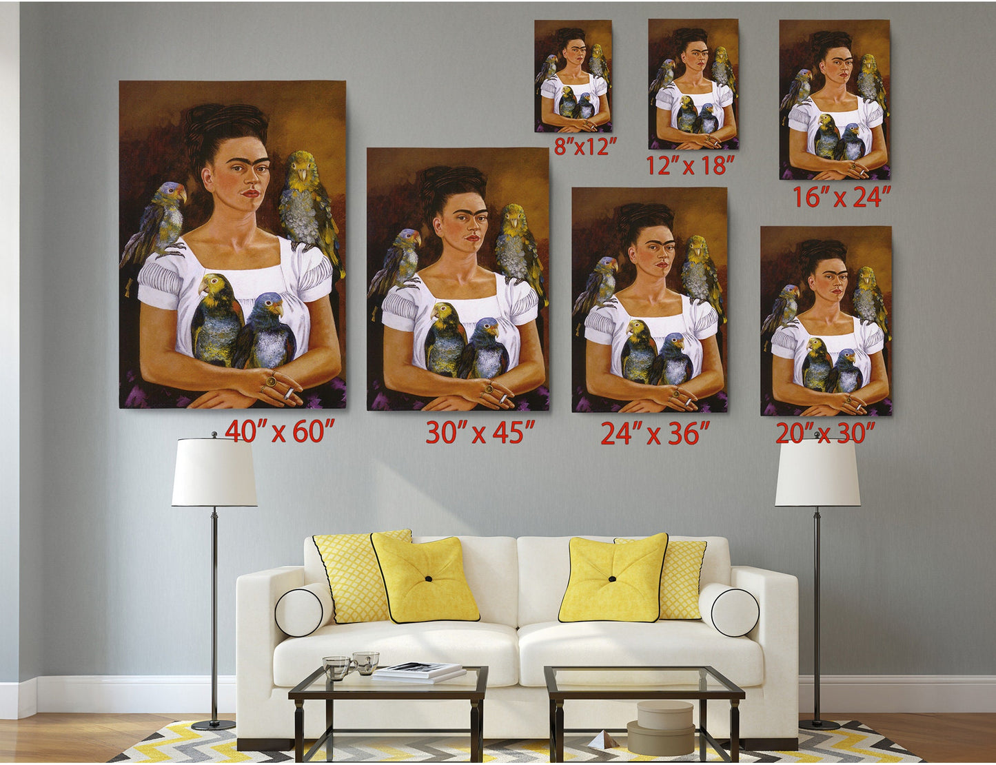 Frida Kahlo Canvas Print – Handcrafted Modern Wall Art | Museum Quality Prints