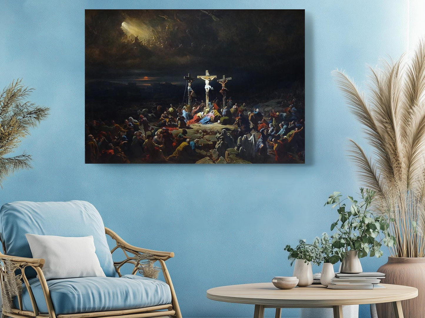 Religious Canvas Print – The Last Sigh of Christ by Julien Michel Gué | Museum Quality Art