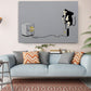 Banksy Monkey Canvas Print - Urban Street Art Wall Décor | Ready to Hang or Rolled