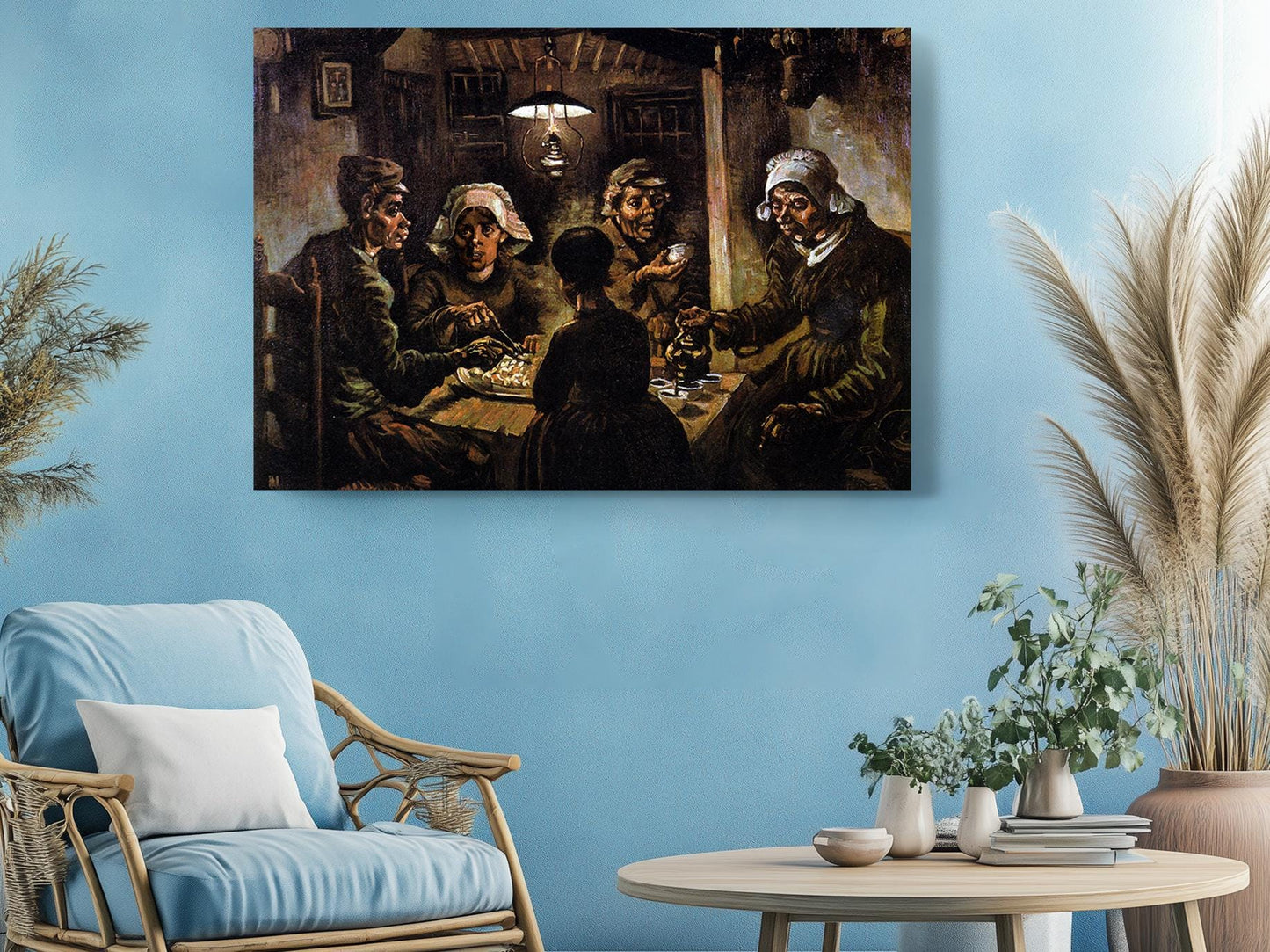 Potato Eaters Canvas Print - Van Gogh Vintage Farmhouse Wall Art | Ready to Hang