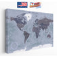 Vintage World Map Print – Museum Quality Canvas Wall Art | Classic Compass Art