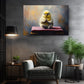 Yellow Bird Canvas Print – Cute Meditating Chick Wall Art, Ready to Hang or Rolled
