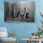 Street Art Canvas Print – Black and White Stencil Urban Wall Decor, Ready to Hang