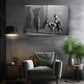 Street Art Canvas Print – Black and White Stencil Urban Wall Decor, Ready to Hang