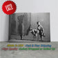 Street Art Canvas Print – Black and White Stencil Urban Wall Decor, Ready to Hang
