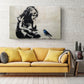 Blue Bird Graffiti Print - Inspirational Urban Wall Canvas, Ready to Hang