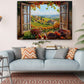 Tuscany Window Canvas | Rustic Farmhouse Canvas Wall Print - Italian Art