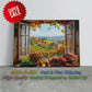Tuscany Window Canvas | Rustic Farmhouse Canvas Wall Print - Italian Art