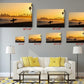 California Sunset Canvas Print – Surfer Silhouette Coastal Wall Art, Ready to Hang