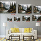 Rocky Mountain Canvas Art - Dramatic Cliff & Forest Landscape Wall Decor Print