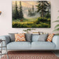 Forest Deer Canvas | Misty Landscape Nature Wall Art - Ready to Hang Print