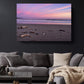 Pastel Sunset Beach Canvas | Coastal Wall Art - Driftwood Shore Print, Museum Quality