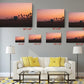 Lifeguard Tower Canvas Print – Sunset Coastal Wall Art with Wood Frame