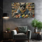 Cat Canvas Art - Funny Grocery Shopper Print | Colorful Kitchen Wall Decor