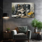 Funny Cat Canvas - Ready to Hang Wall Art | Humorous Cat Decor Print