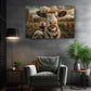Cow Canvas Wall Art – Funny Farmhouse Animal Print | Ready to Hang Canvas