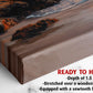 Coastal Canvas Wall Art – Sunset Ocean Waves Rocky Shore Framed or Rolled Print