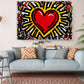 Pop Graffiti Canvas - Radiant Heart Art Print | Modern Home Decor, Ready to Hang