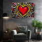 Pop Graffiti Canvas - Radiant Heart Art Print | Modern Home Decor, Ready to Hang