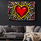 Pop Graffiti Canvas - Radiant Heart Art Print | Modern Home Decor, Ready to Hang