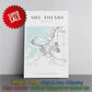 Abu Dhabi Canvas Print – Minimalist City Map Art | Rolled or Ready to Hang