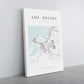 Abu Dhabi Canvas Print – Minimalist City Map Art | Rolled or Ready to Hang