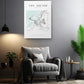 Abu Dhabi Canvas Print – Minimalist City Map Art | Rolled or Ready to Hang