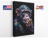 Chimpanzee Canvas Print – Modern Animal Wall Art | Rolled or Ready to Hang